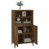 Aparador alto madera contrachapada roble ahumado 60x36x110