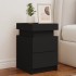 Mesita de noche con luces LED negro 35x39x55