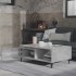 Mesa de centro madera contrachapada gris hormigón 90x60x35
