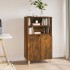 Aparador alto madera contrachapada roble ahumado 60x36x110