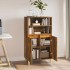 Aparador alto madera contrachapada roble ahumado 60x36x110