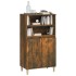 Aparador alto madera contrachapada roble ahumado 60x36x110