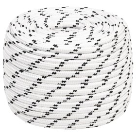 Cuerda para barco trenzada poliéster blanco 12 mmx100