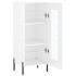 Aparador de madera contrachapada blanco brillante 34,5x34x90