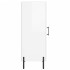 Aparador de madera contrachapada blanco brillante 34,5x34x90
