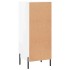 Aparador de madera contrachapada blanco brillante 34,5x34x90