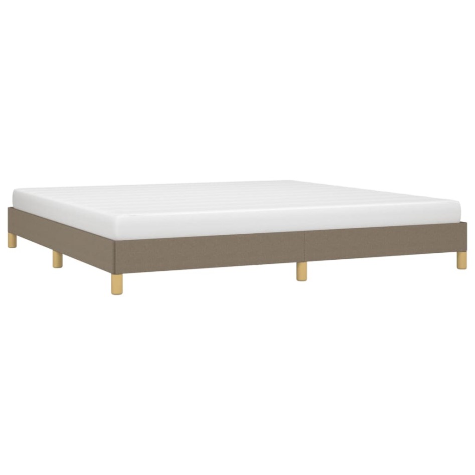 Estructura de cama de tela gris taupe 200x200