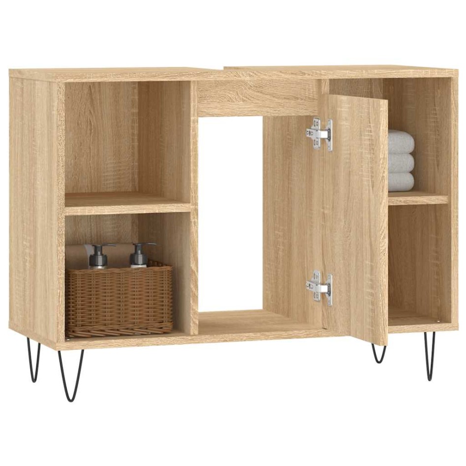 Mueble de baño madera de ingeniería roble Sonoma 80x33x60