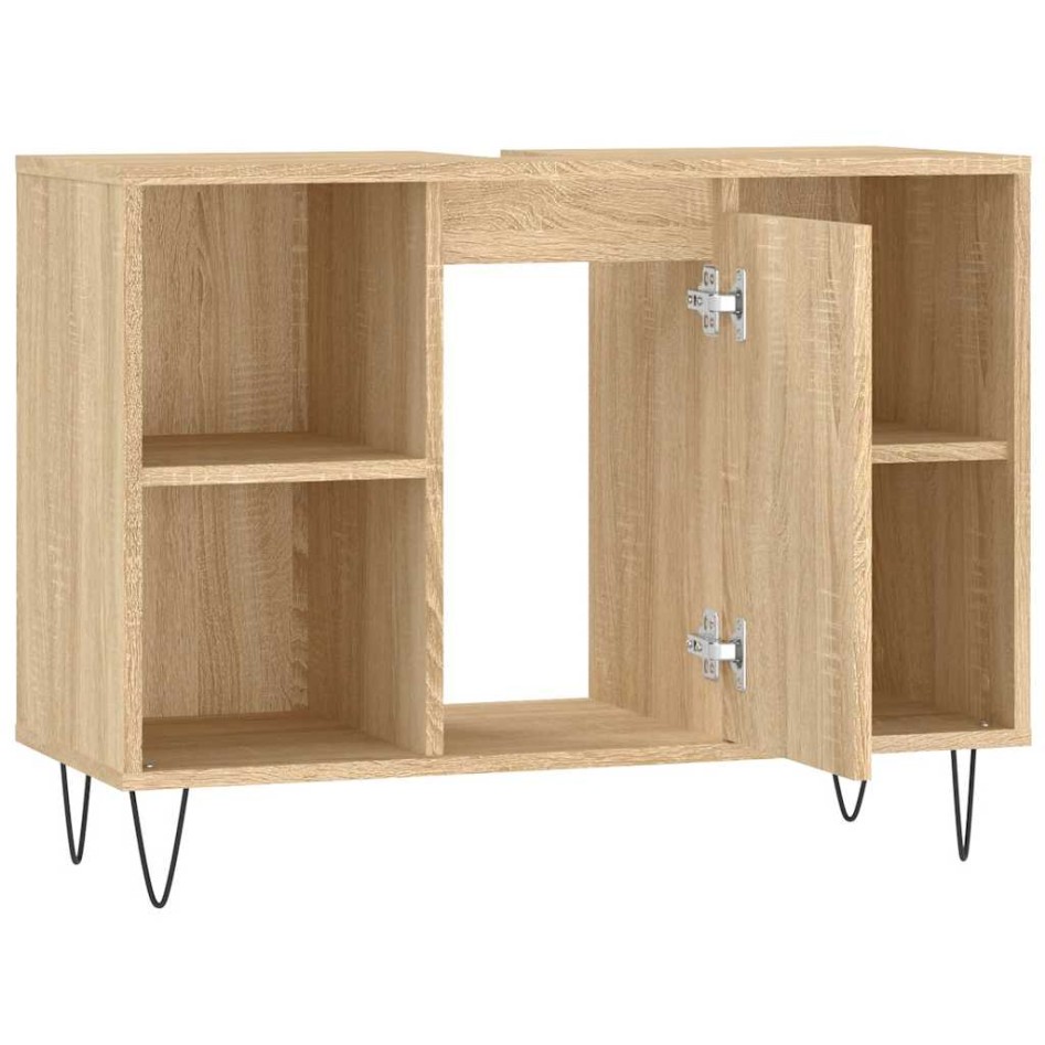 Mueble de baño madera de ingeniería roble Sonoma 80x33x60