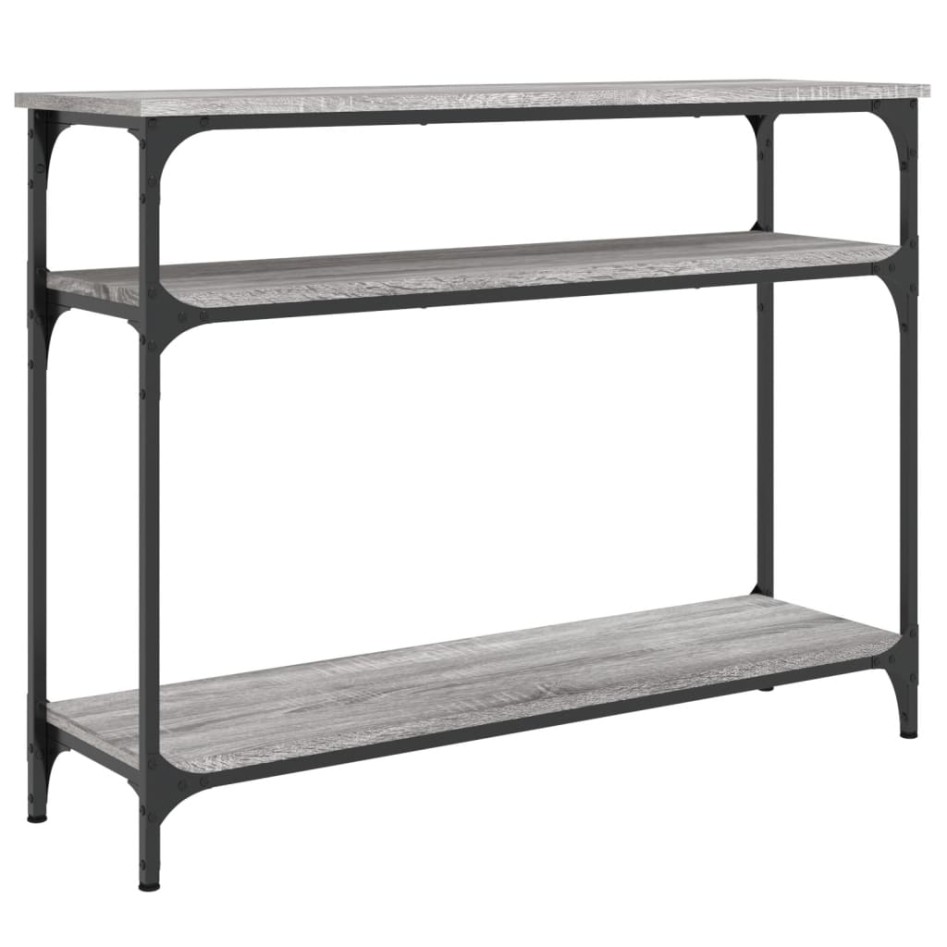 Mesa consola madera de ingeniería gris Sonoma 100x29x75