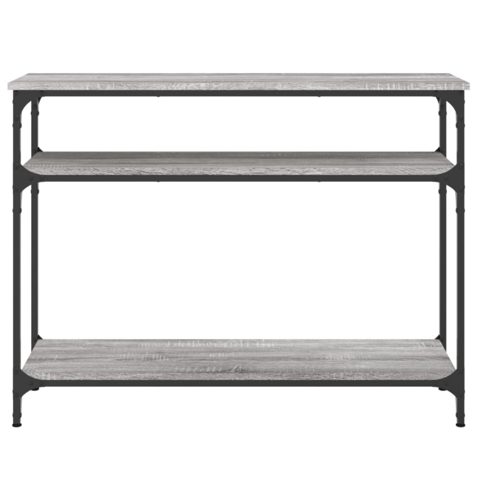 Mesa consola madera de ingeniería gris Sonoma 100x29x75