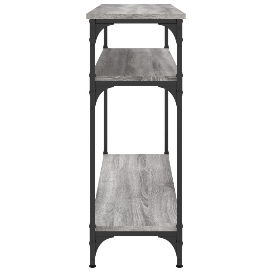 Mesa consola madera de ingeniería gris Sonoma 100x29x75