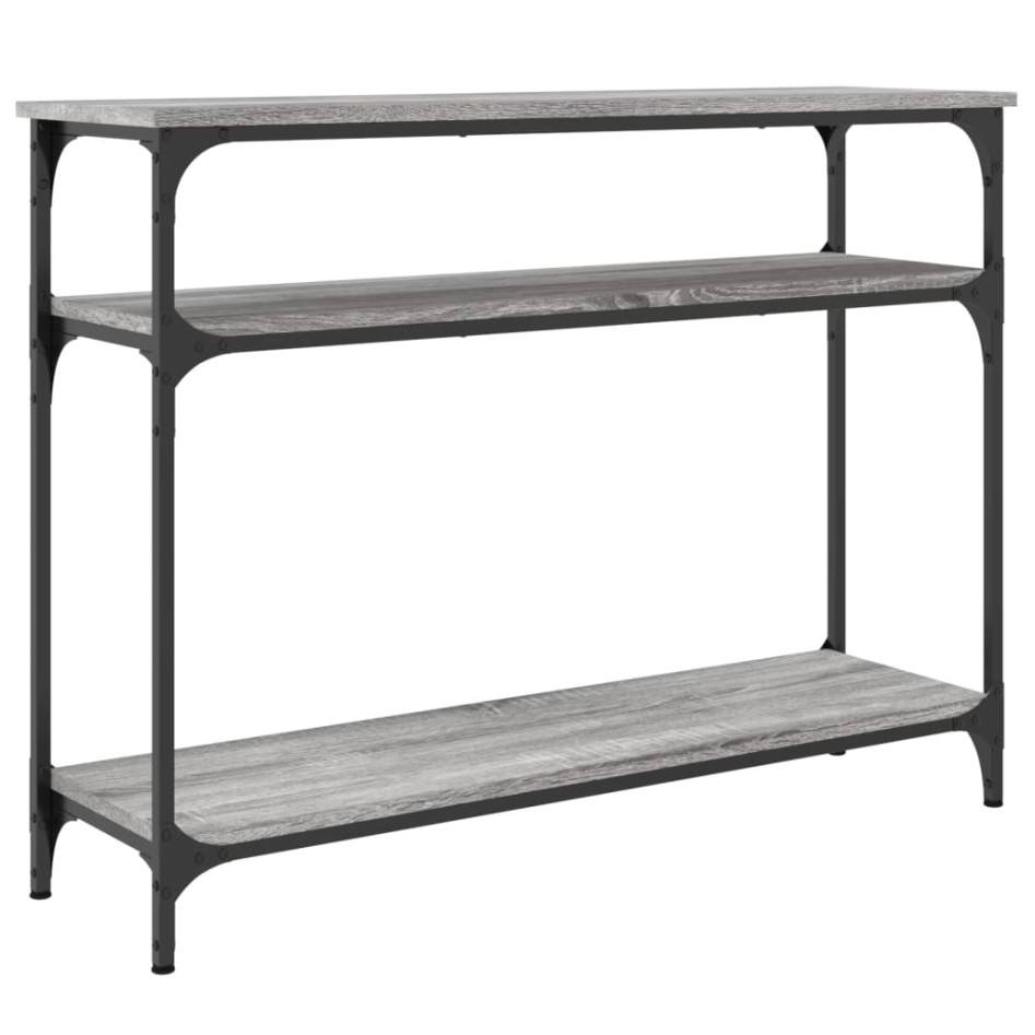 Mesa consola madera de ingeniería gris Sonoma 100x29x75