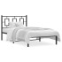 Estructura cama sin colchón con cabecero metal negro 100x190