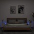Muebles de TV de pared con luces LED 2 uds blanco 30,5x35x30