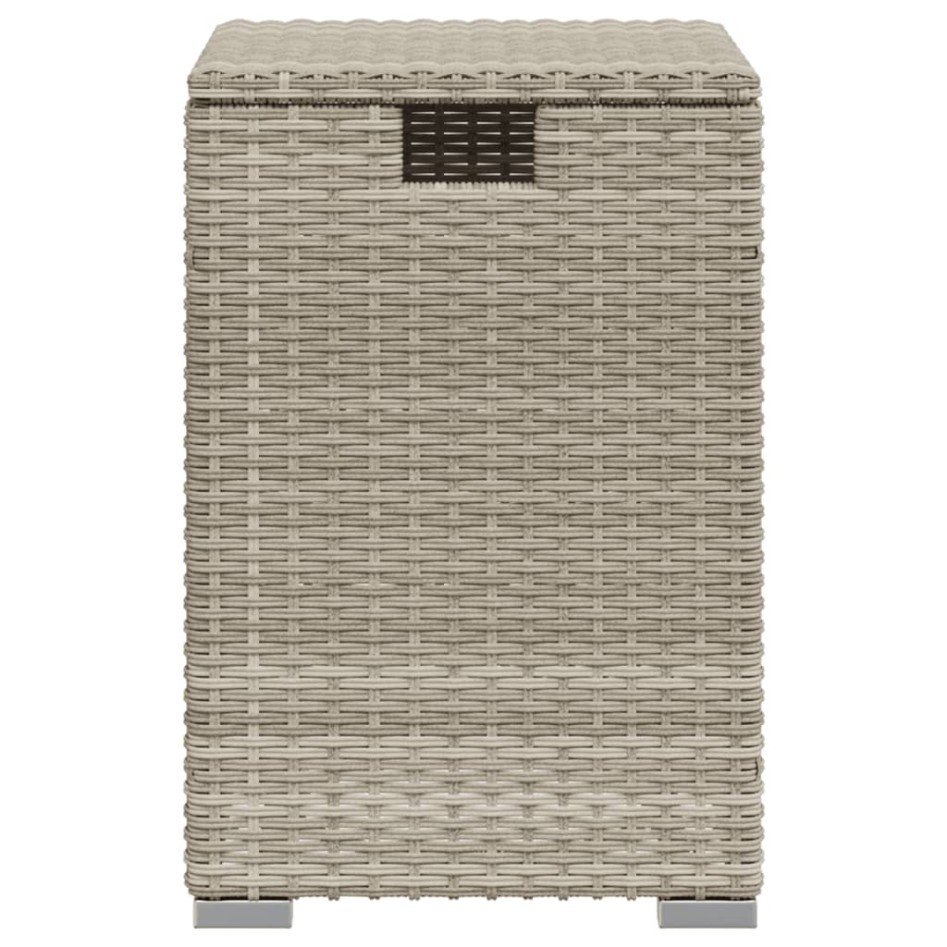 Mesa cubierta para bombona de gas ratán gris claro 40x40x60