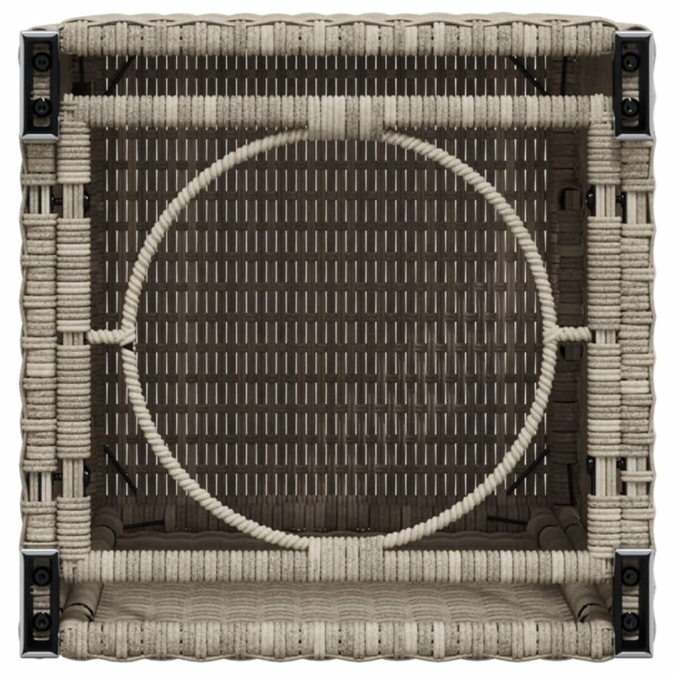 Mesa cubierta para bombona de gas ratán gris claro 40x40x60