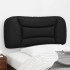 Cabecero de cama acolchado cuero sintético negro 90