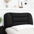 Cabecero de cama acolchado cuero sintético negro 90