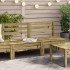 Sofá de jardín sin reposabrazos 2 uds madera pino