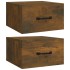 Mesitas de noche de pared 2 uds roble ahumado 35x35x20