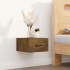 Mesitas de noche de pared 2 uds roble ahumado 35x35x20