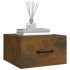 Mesitas de noche de pared 2 uds roble ahumado 35x35x20