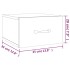 Mesitas de noche de pared 2 uds roble ahumado 35x35x20