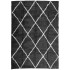 Alfombra de pelo largo moderna negro y crema 160x230