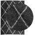 Alfombra de pelo largo moderna negro y crema 160x230