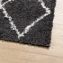 Alfombra de pelo largo moderna negro y crema 140x200