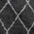 Alfombra de pelo largo moderna negro y crema 140x200