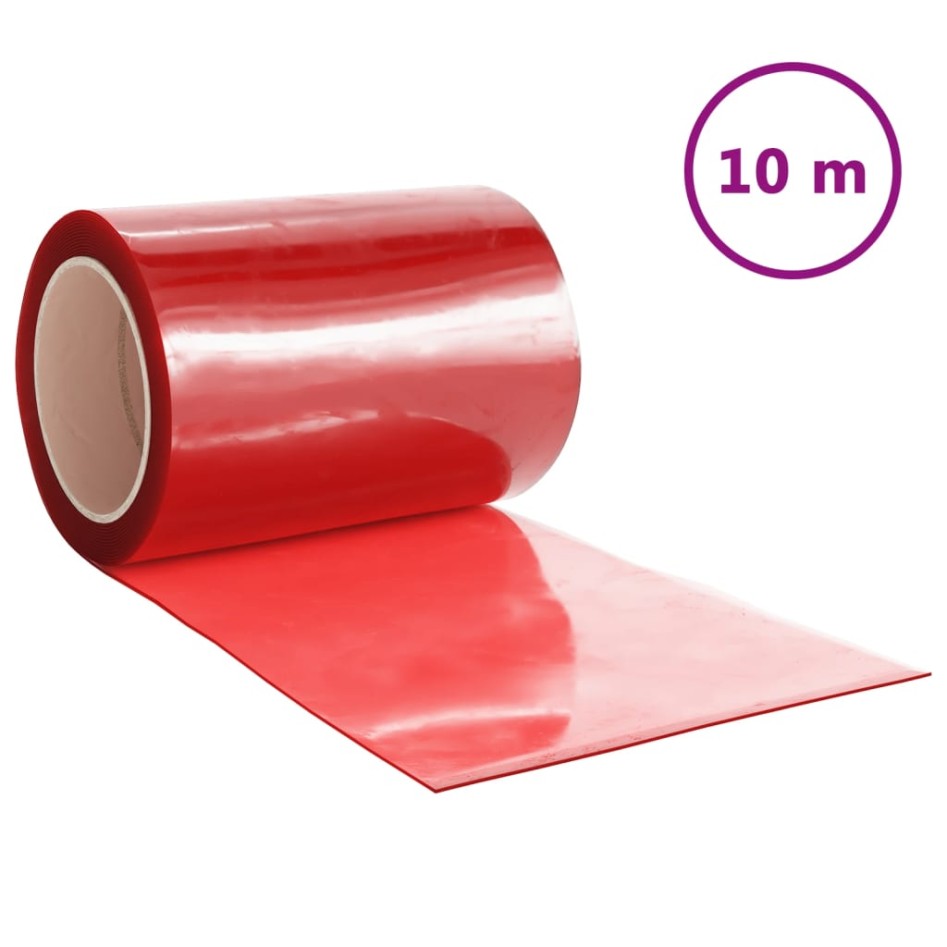 Tira de cortina para puertas PVC rojo 300x2,6 mm 10