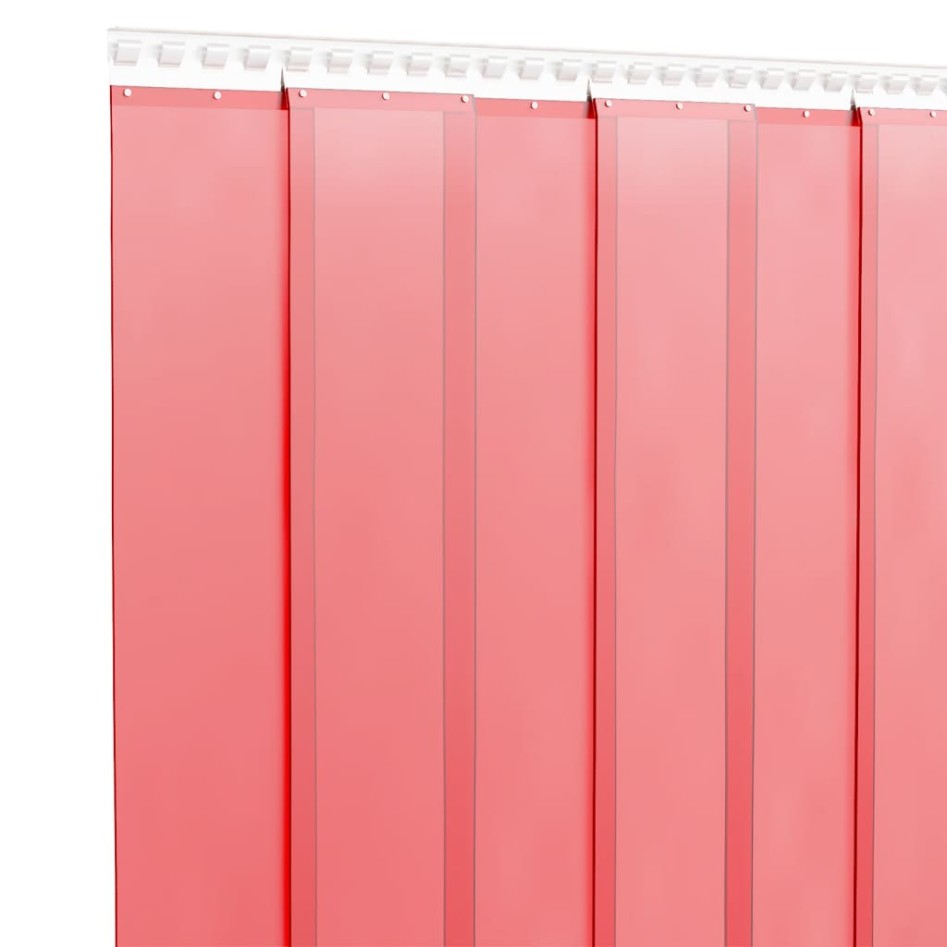 Tira de cortina para puertas PVC rojo 300x2,6 mm 10