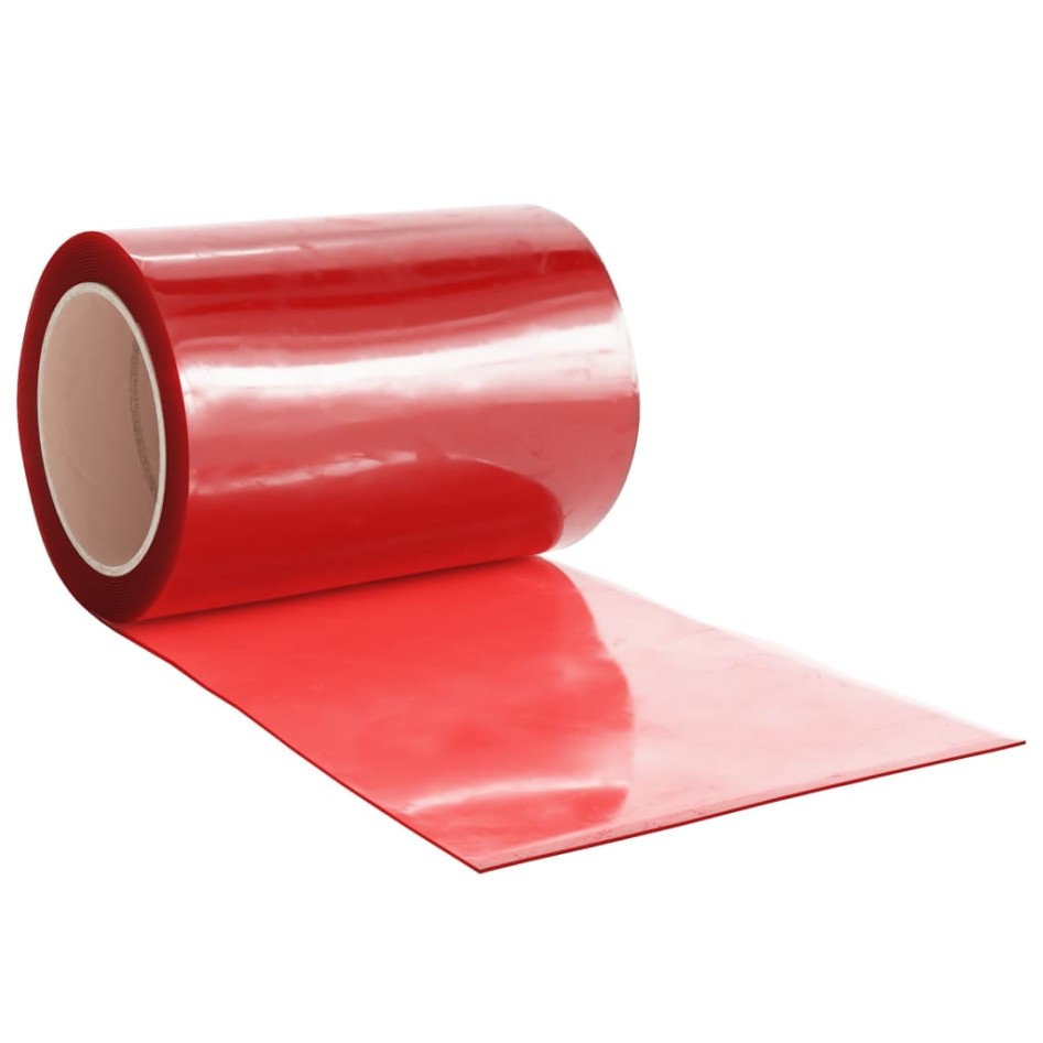 Tira de cortina para puertas PVC rojo 300x2,6 mm 10