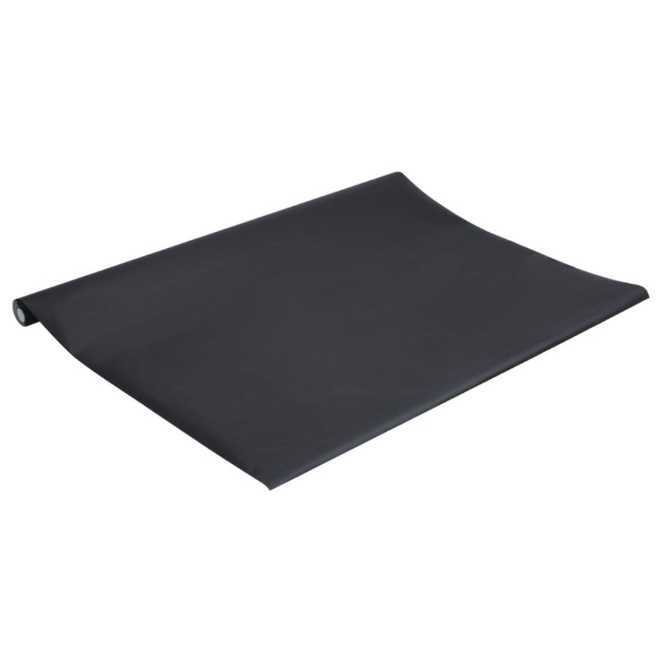 Pegatinas de mueble autoadhesivas PVC negro mate 90x500