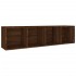 Estantería/mueble TV contrachapada marrón roble 36x30x143