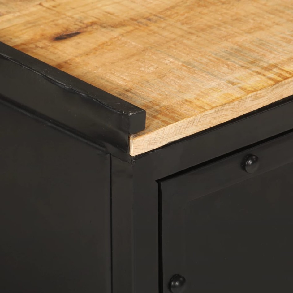 Mueble de baño hierro y madera maciza de mango 40x30x50