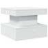 Mesa de centro con luces LED blanco 50x50x40