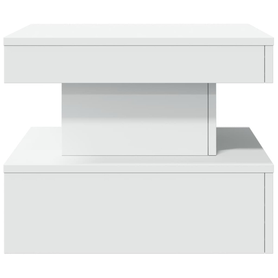 Mesa de centro con luces LED blanco 50x50x40