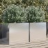 Jardineras 2 unidades acero inoxidable plateado 42x40x39