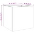 Jardineras 2 unidades acero inoxidable plateado 42x40x39