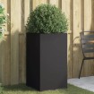 Jardinera acero negro 42x38x75 cm