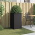 Jardinera acero negro 42x38x75