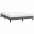 Estructura de cama de cuero sintético gris 140x200