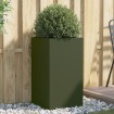 Jardinera acero verde oliva 42x38x75 cm