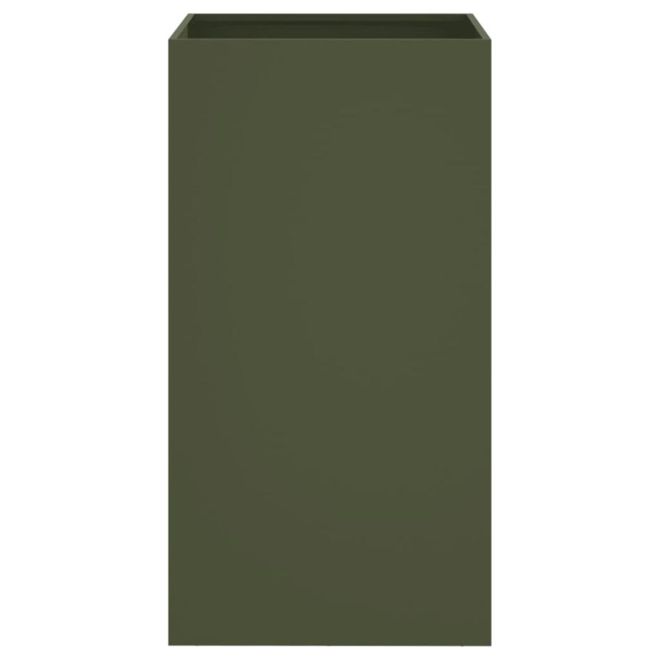 Jardinera acero verde oliva 42x38x75