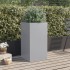 Jardinera de acero galvanizado plateado 42x38x75