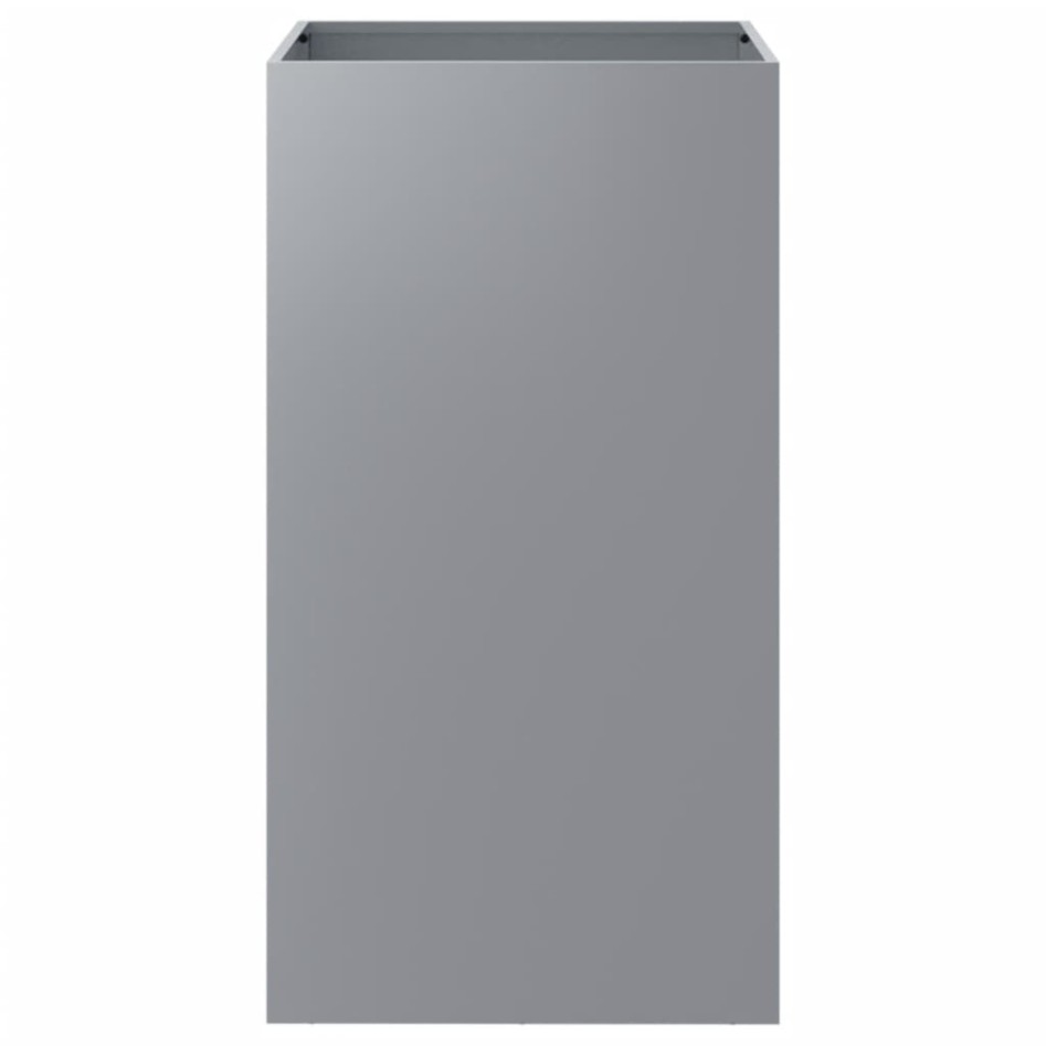 Jardinera de acero galvanizado plateado 42x38x75