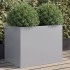 Jardinera de acero galvanizado plateado 62x47x46